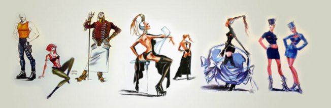 Sketches by Jean Paul Gaultier